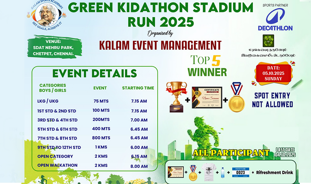Green Kidathon Stadium Run Oct 2025